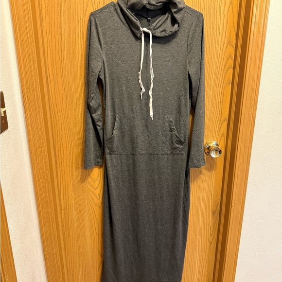 Macy's Dresses & Skirts - Macy's Grey Long Sleeve Hooded Dress